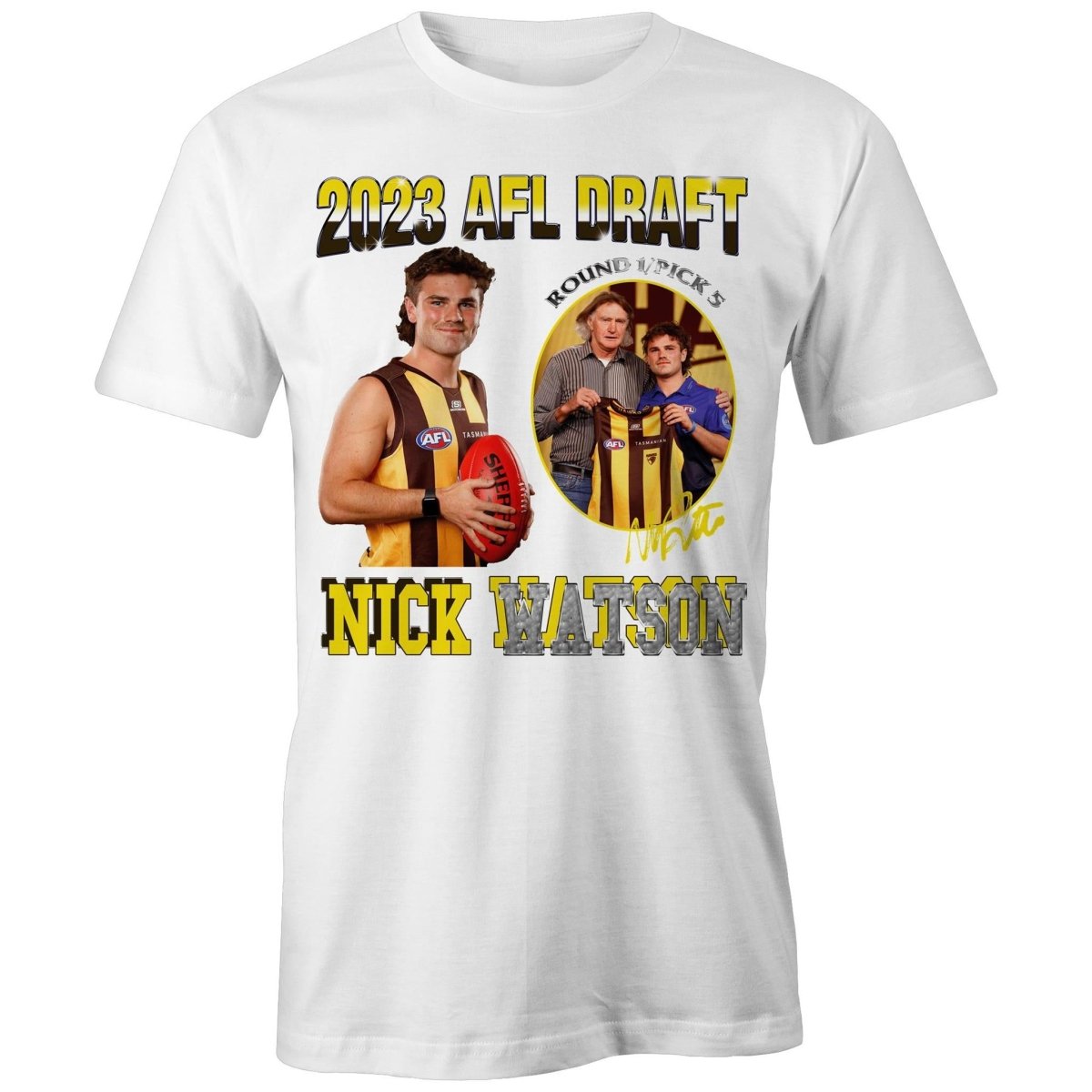 Nick Watson Hawthorn Hawks - DRAFT DAY TEE - Bootleg Australia